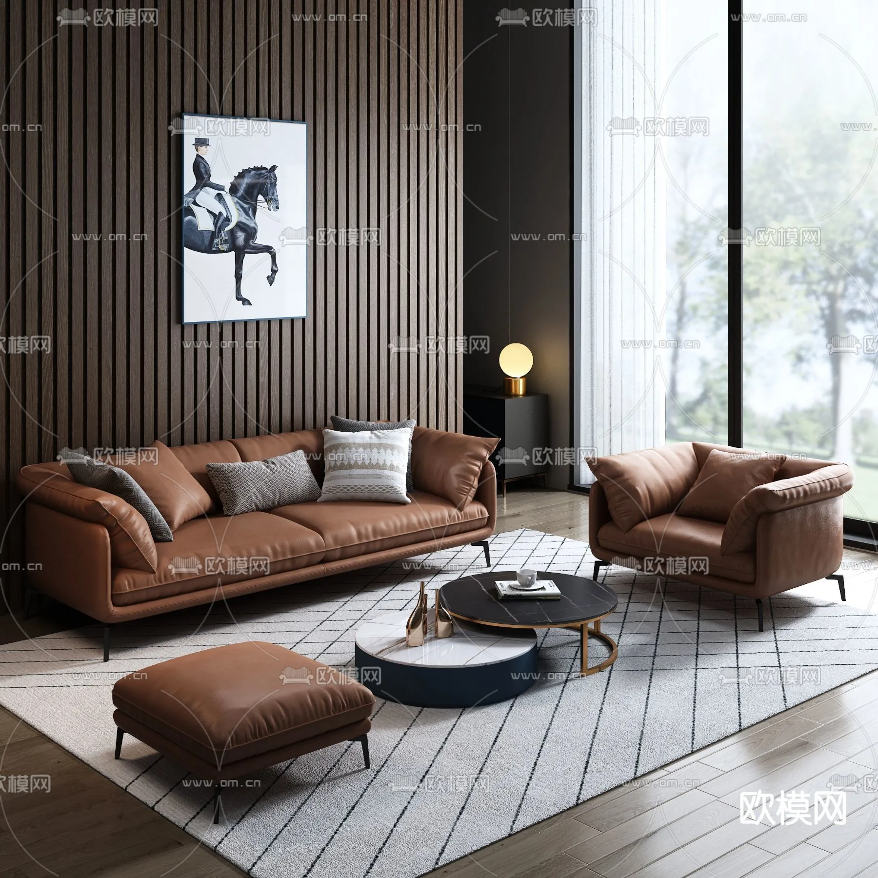 FURNITURE - SOFA - 3D Model For Interior Design - 11111
