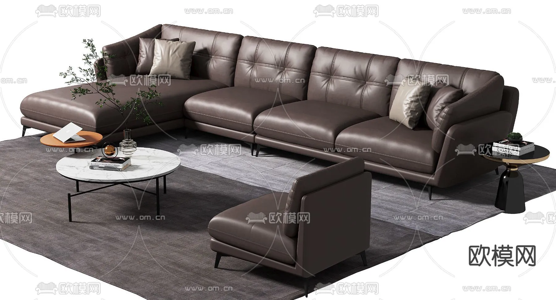 FURNITURE - SOFA - 3D Model For Interior Design - 11115