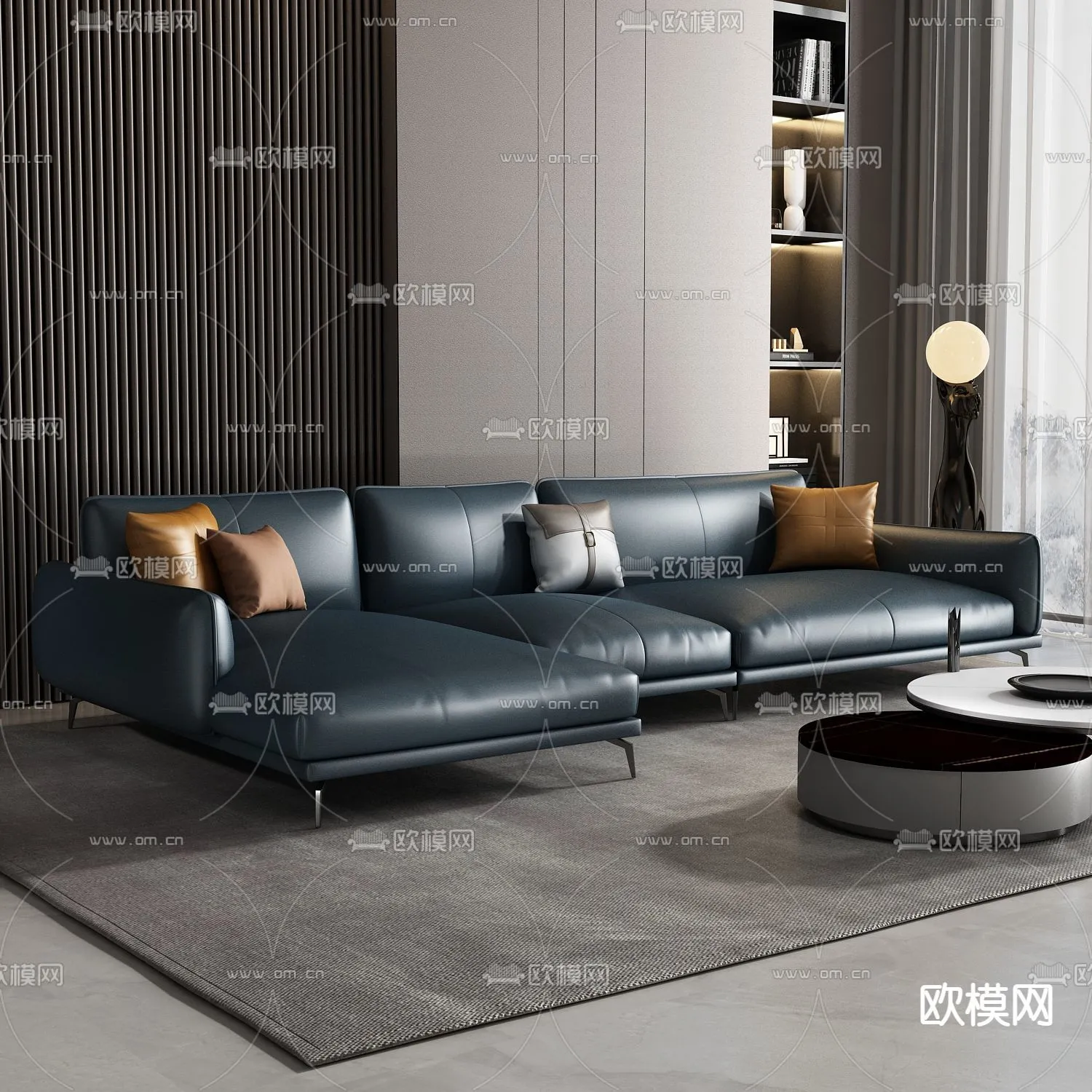 FURNITURE - SOFA - 3D Model For Interior Design - 11116