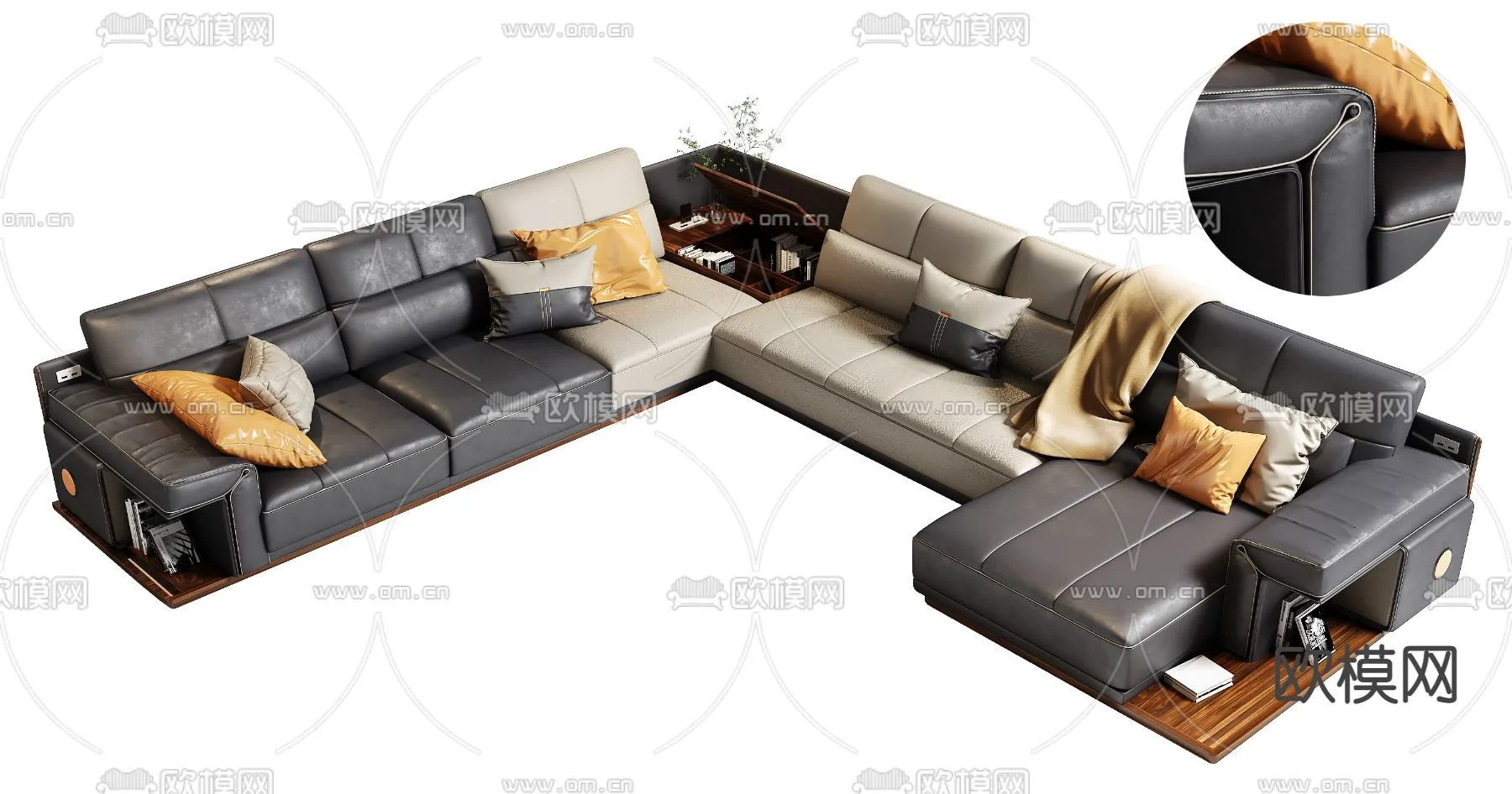 FURNITURE - SOFA - 3D Model For Interior Design - 11117