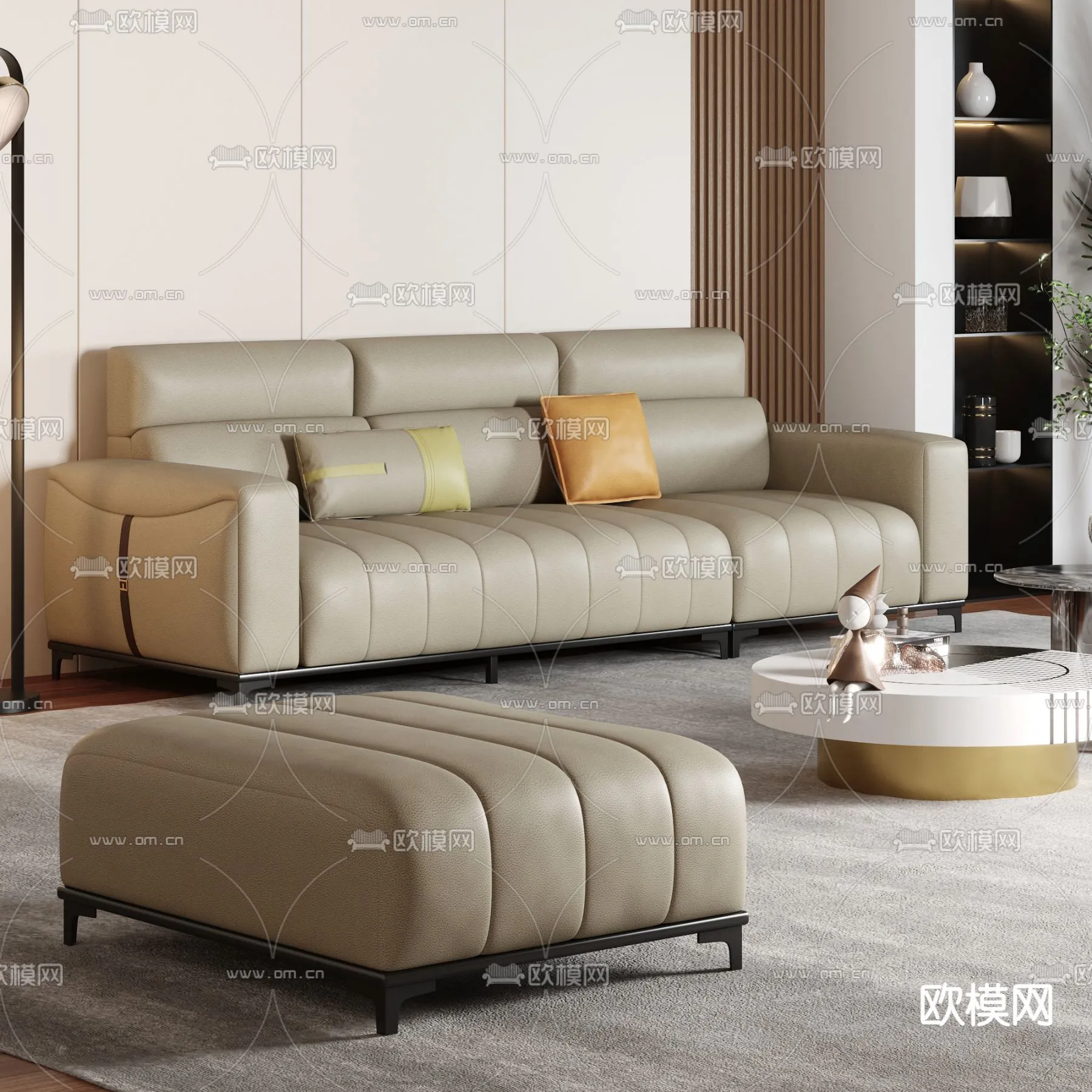 FURNITURE - SOFA - 3D Model For Interior Design - 11122