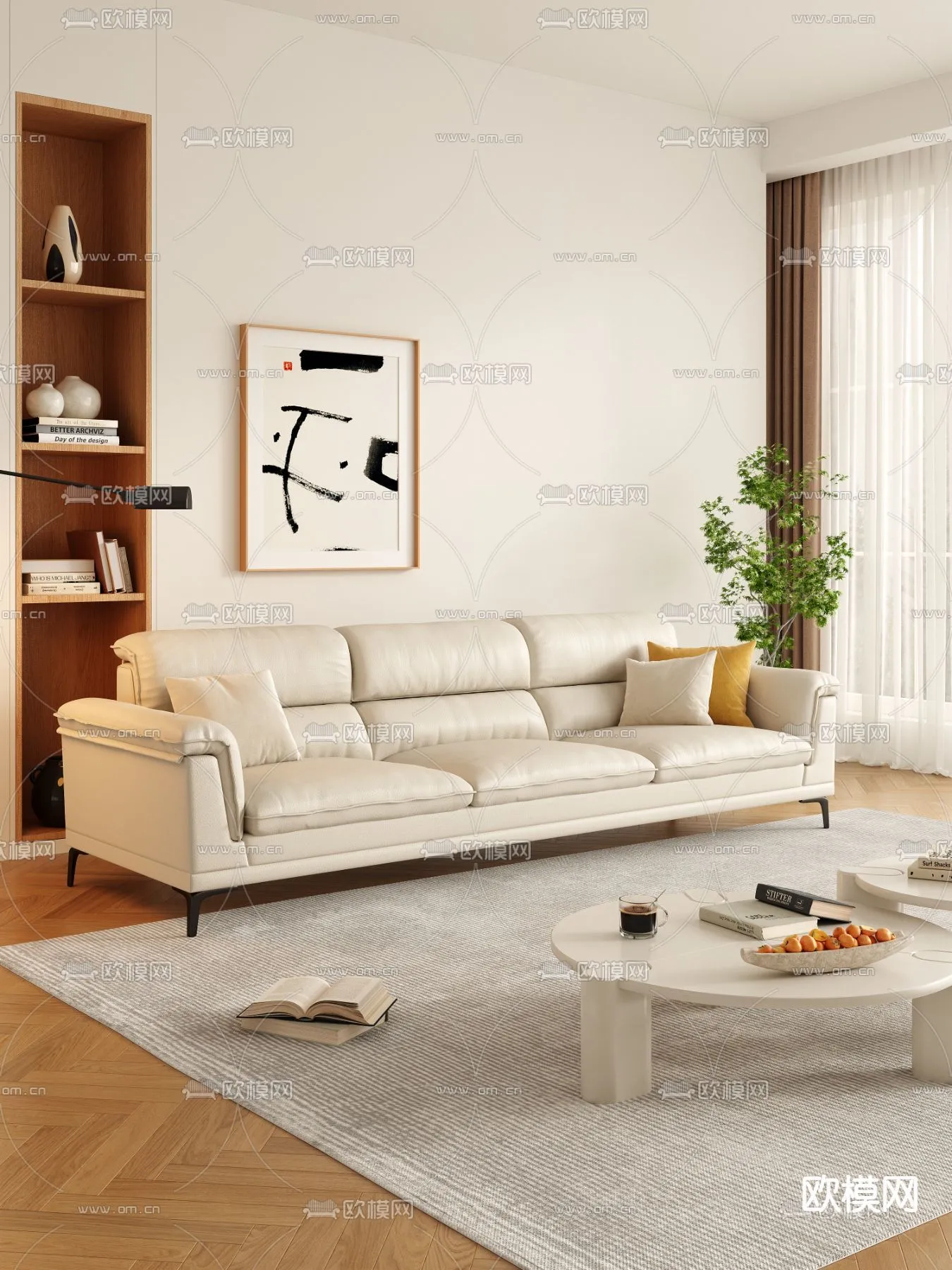 FURNITURE - SOFA - 3D Model For Interior Design - 11123