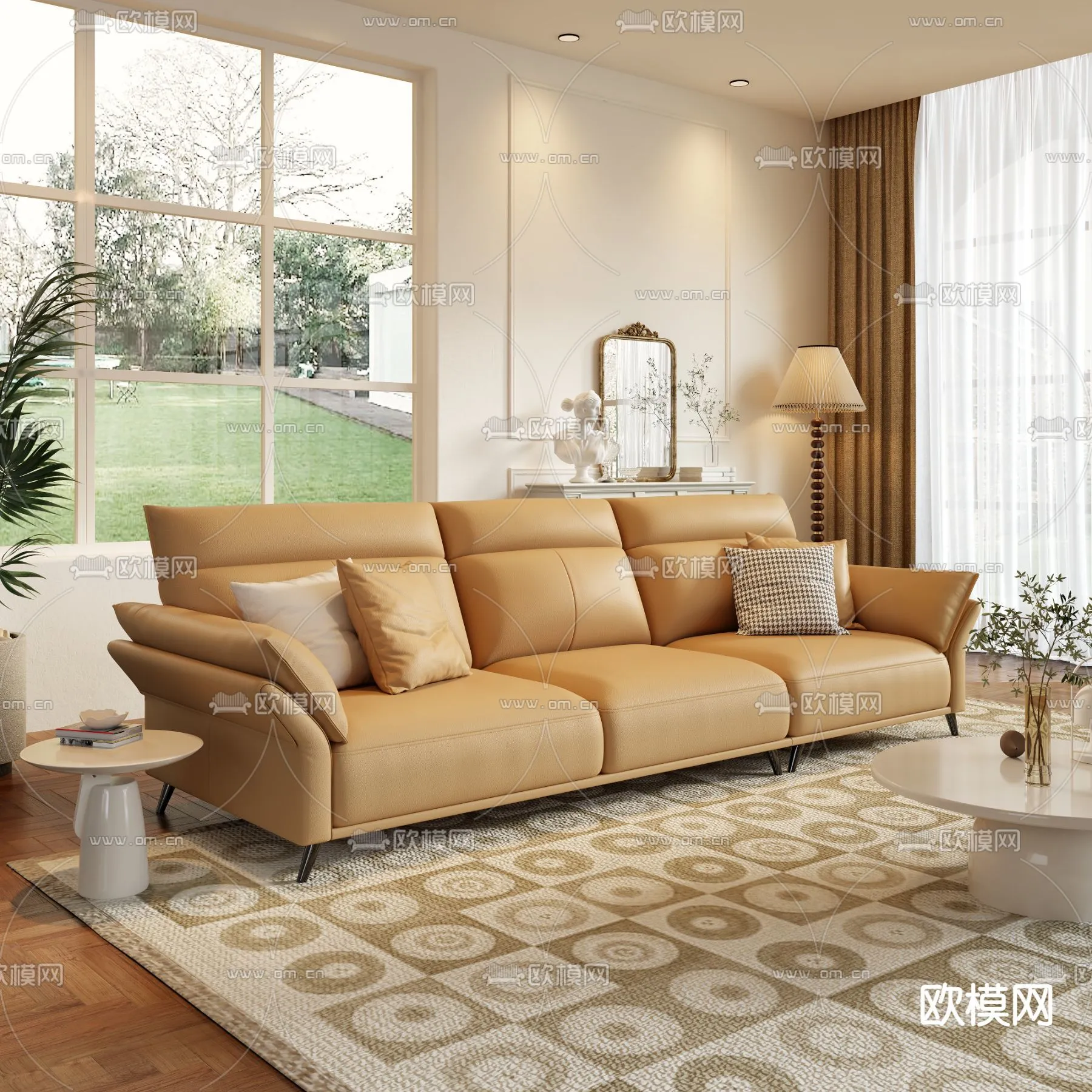 FURNITURE - SOFA - 3D Model For Interior Design - 11127