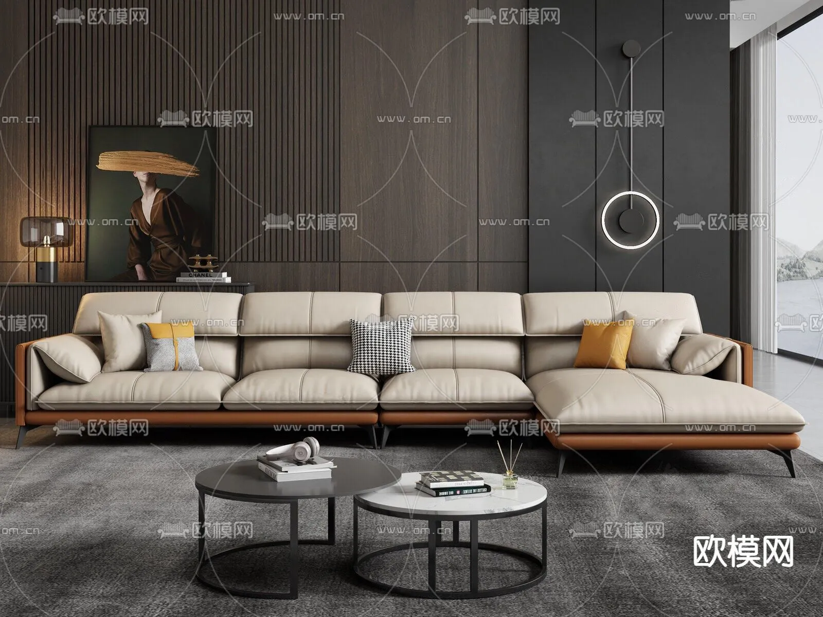 FURNITURE - SOFA - 3D Model For Interior Design - 11128