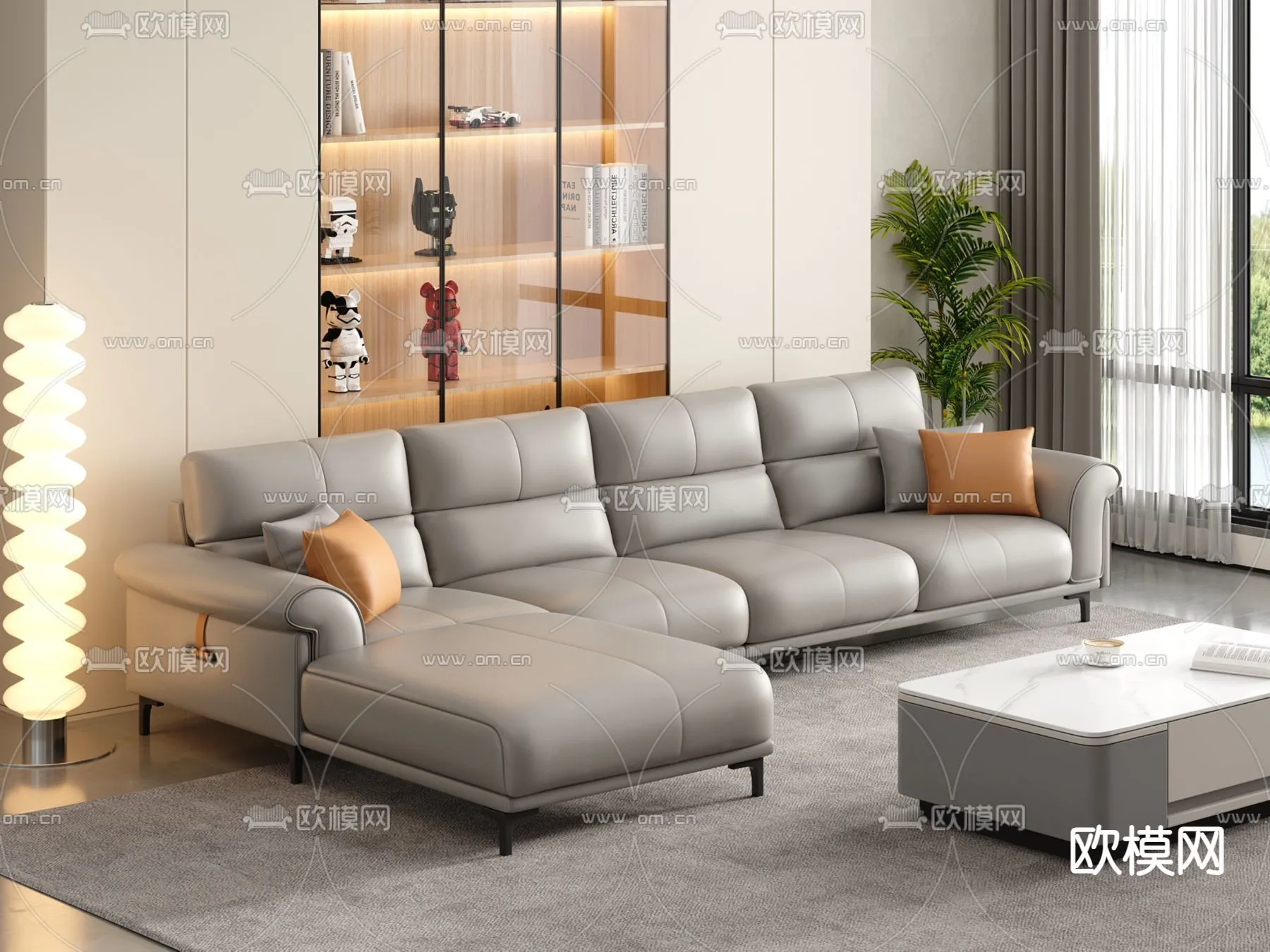 FURNITURE - SOFA - 3D Model For Interior Design - 11132