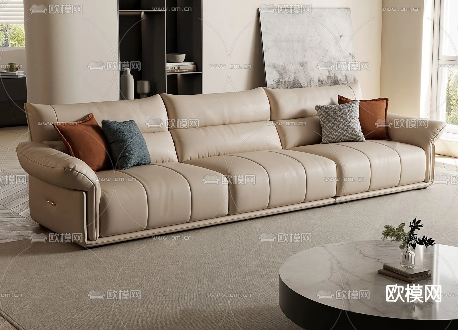 FURNITURE - SOFA - 3D Model For Interior Design - 11146