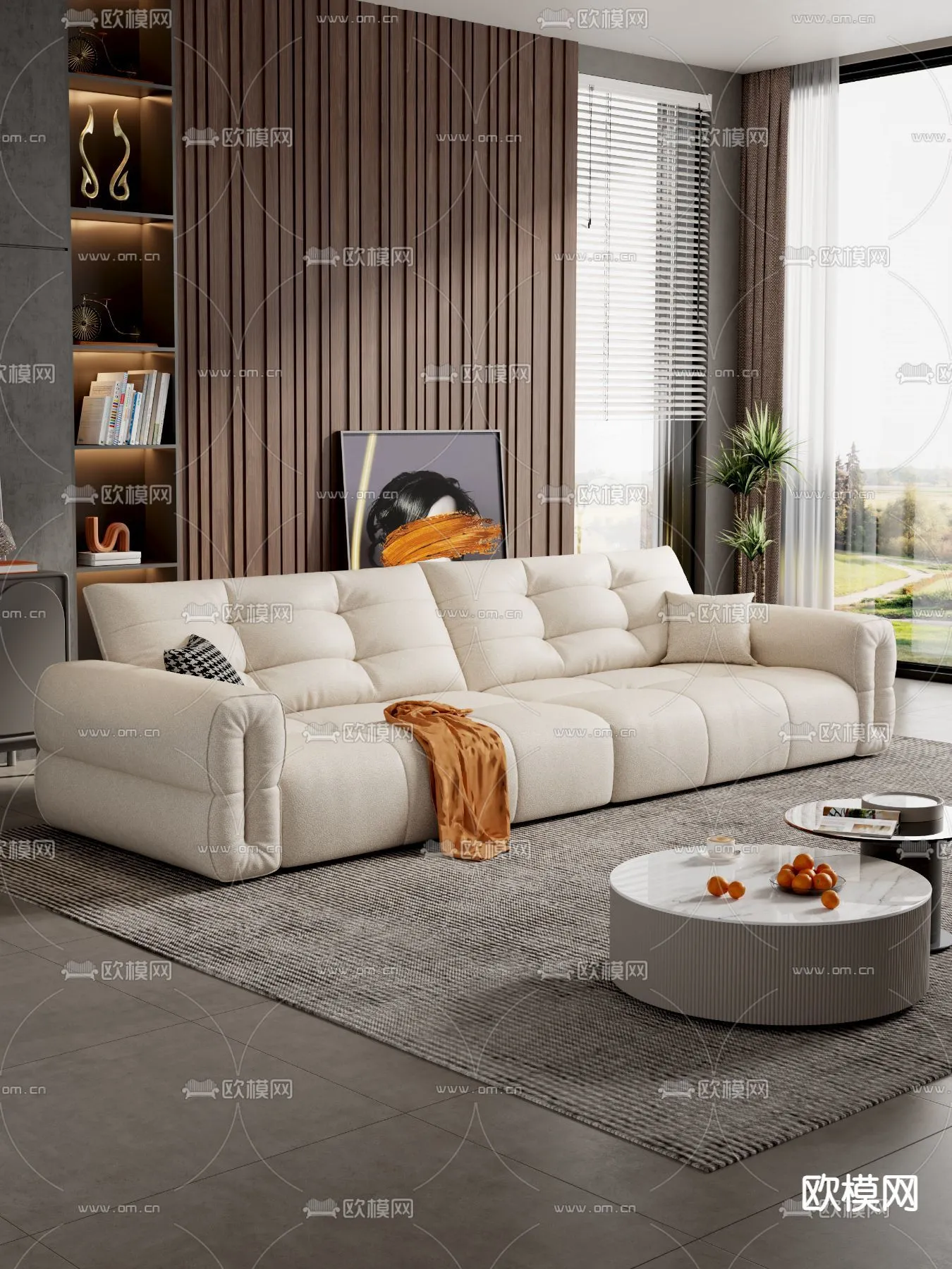 FURNITURE - SOFA - 3D Model For Interior Design - 11148