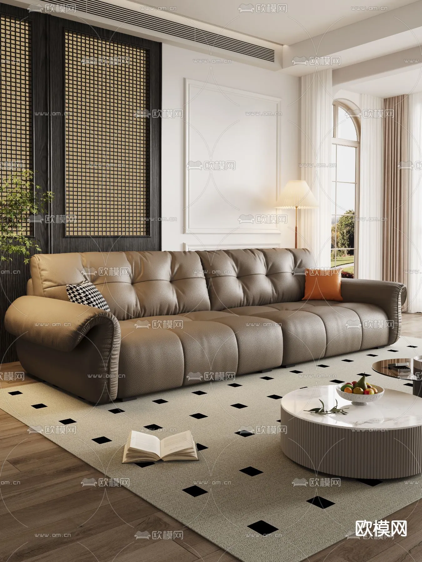 FURNITURE - SOFA - 3D Model For Interior Design - 11150