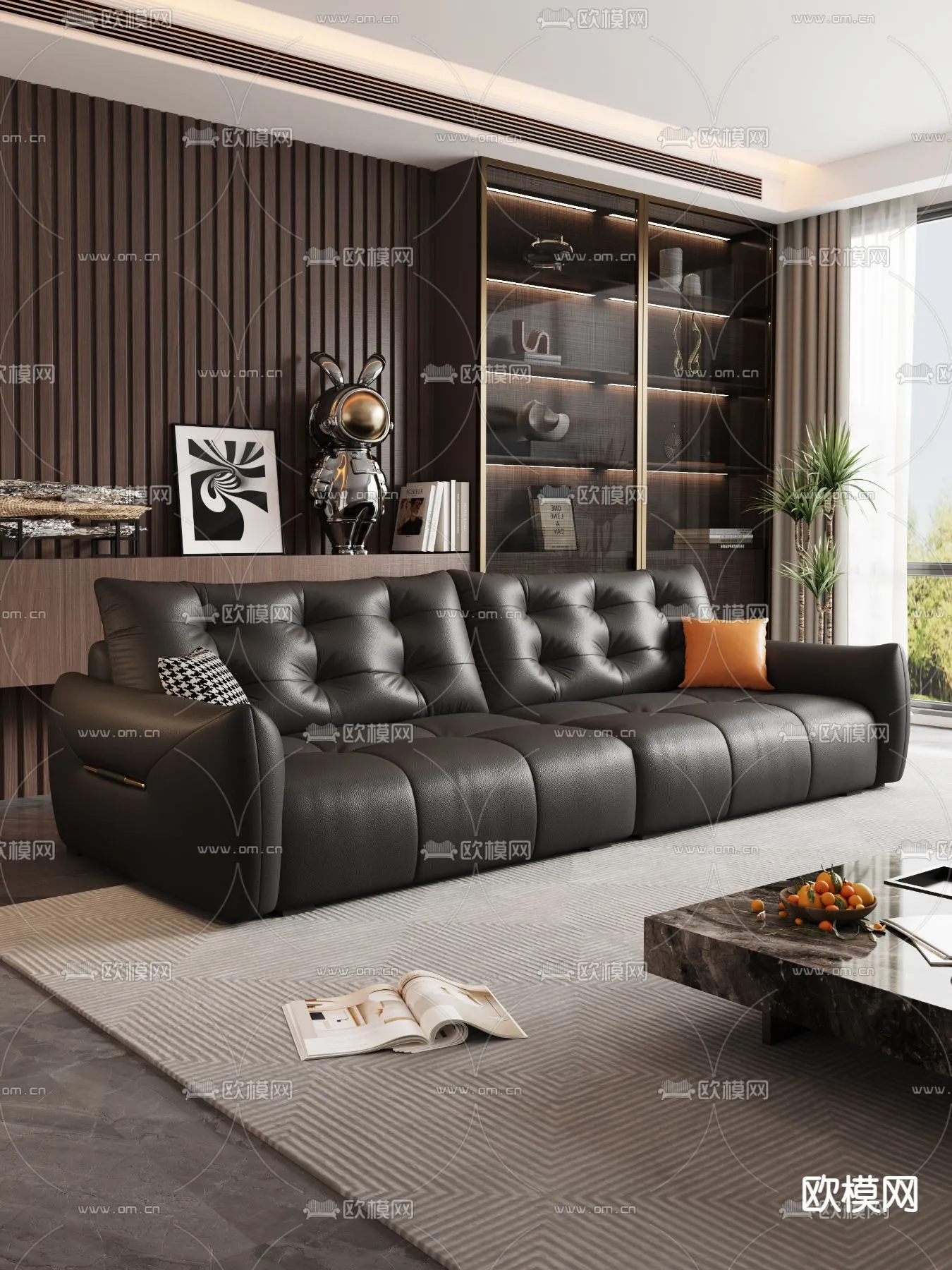 FURNITURE - SOFA - 3D Model For Interior Design - 11152