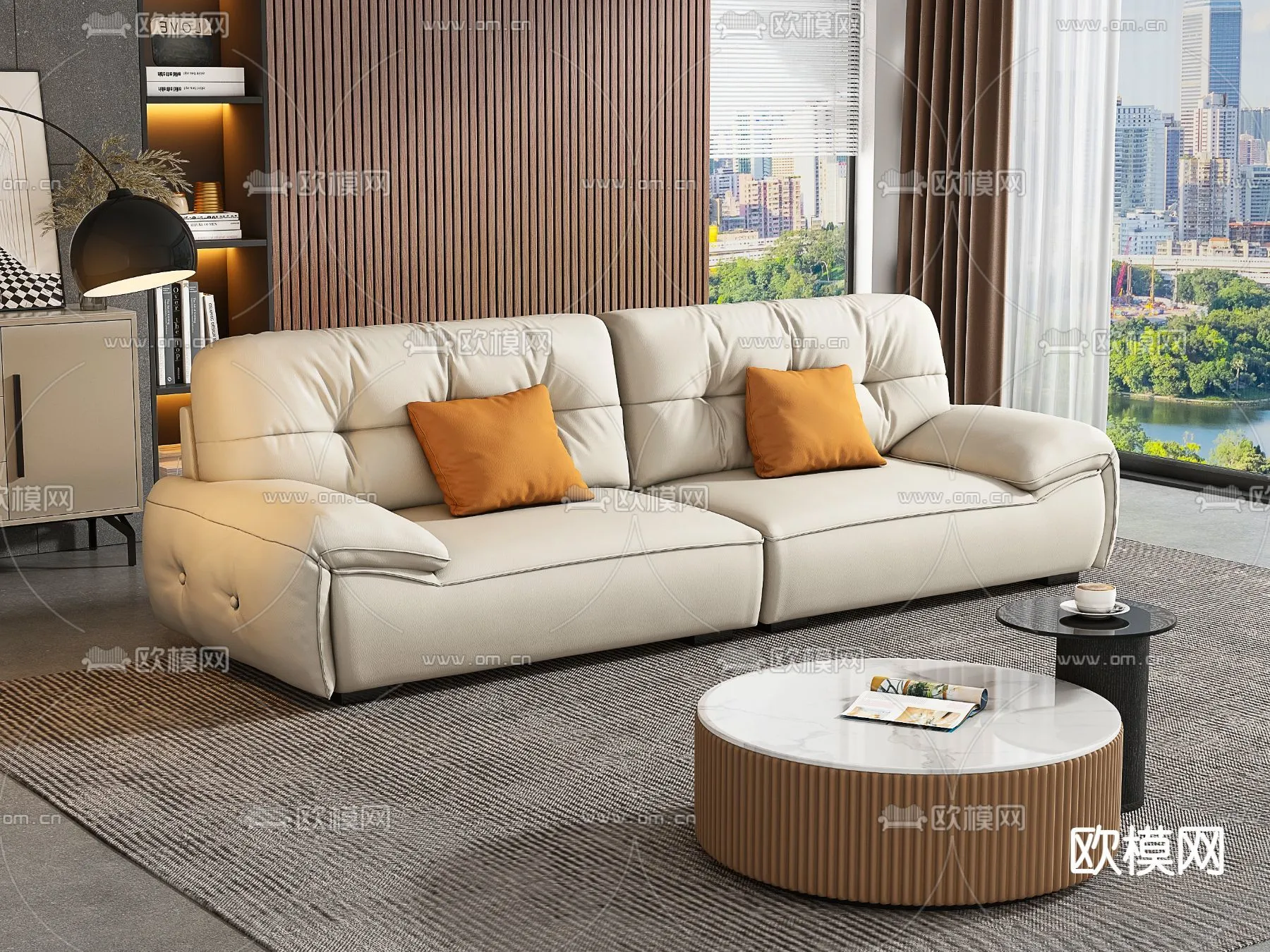 FURNITURE - SOFA - 3D Model For Interior Design - 11155