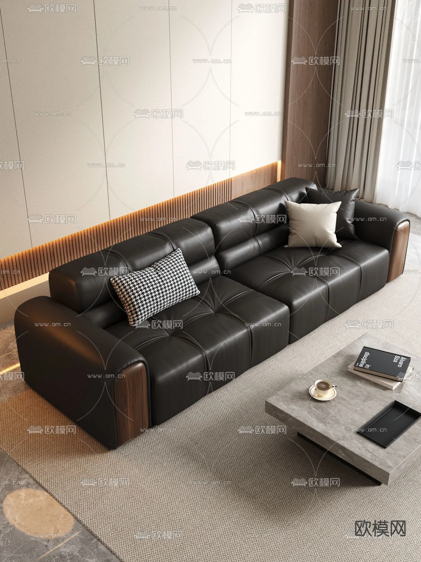 FURNITURE - SOFA - 3D Model For Interior Design - 11157
