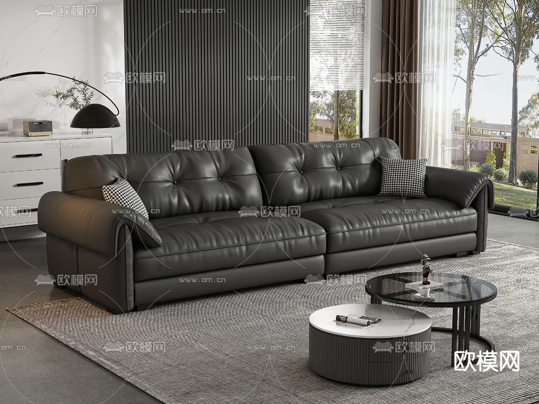 FURNITURE - SOFA - 3D Model For Interior Design - 11160