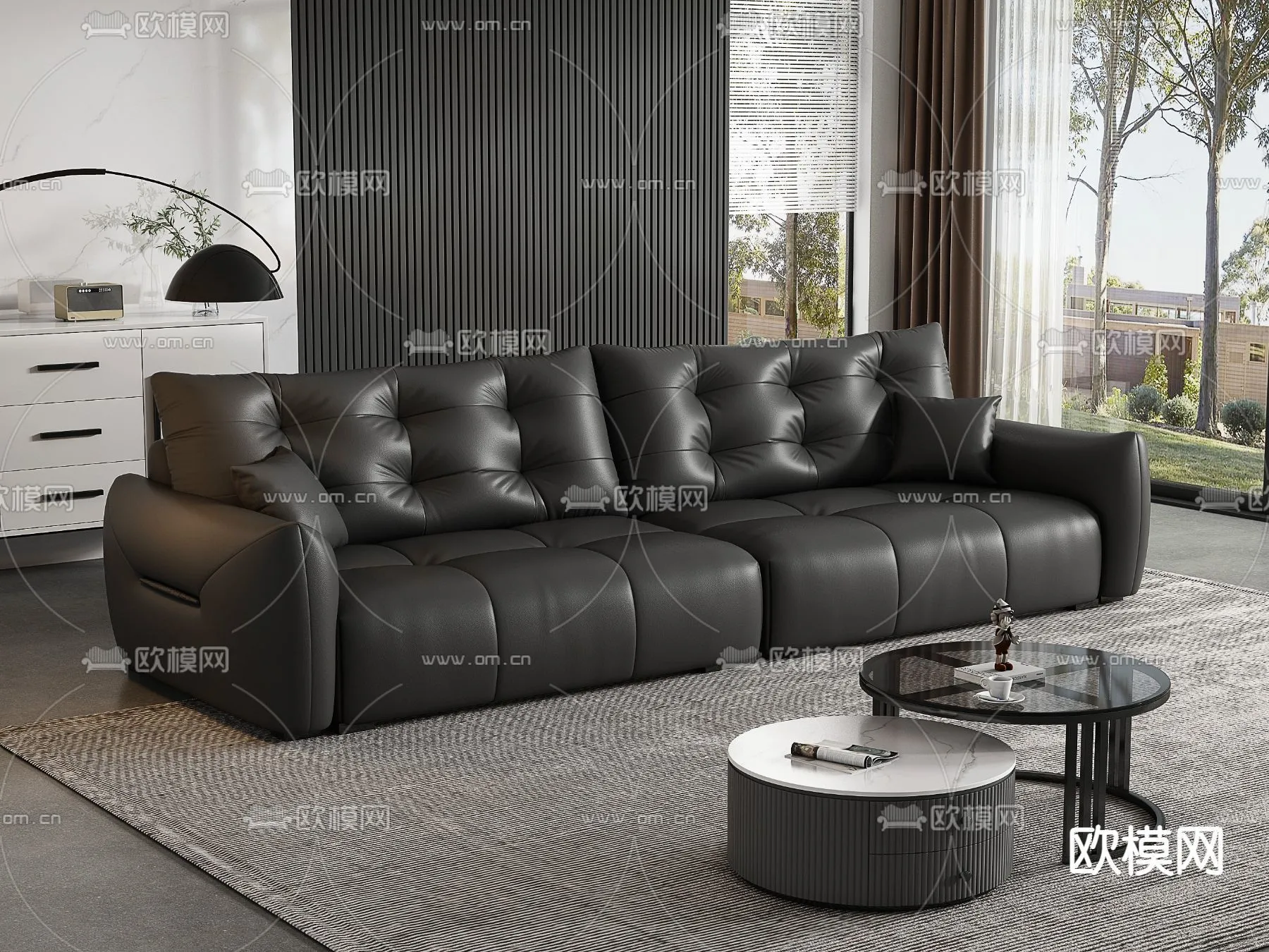FURNITURE - SOFA - 3D Model For Interior Design - 11161