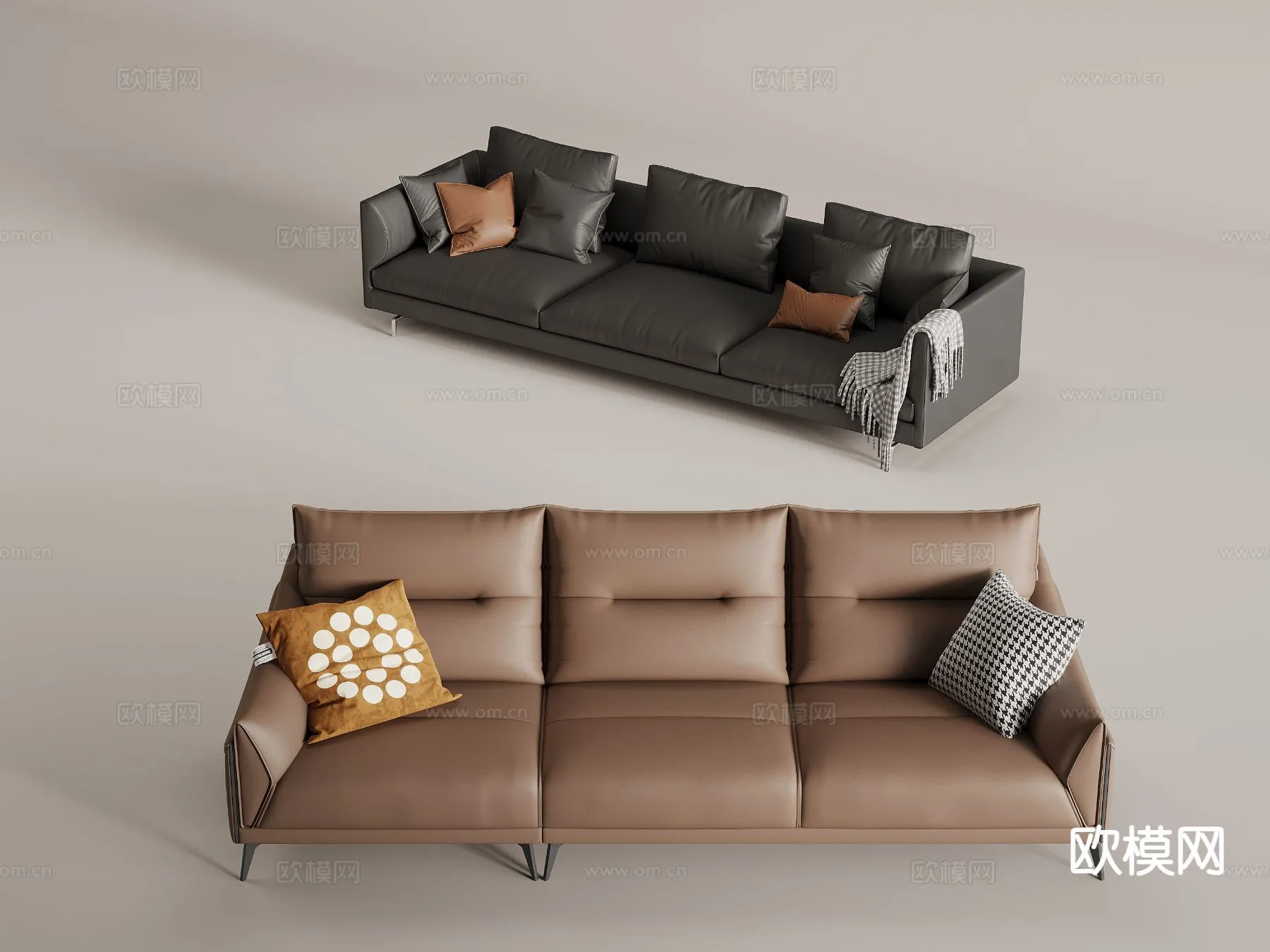 FURNITURE - SOFA - 3D Model For Interior Design - 11163