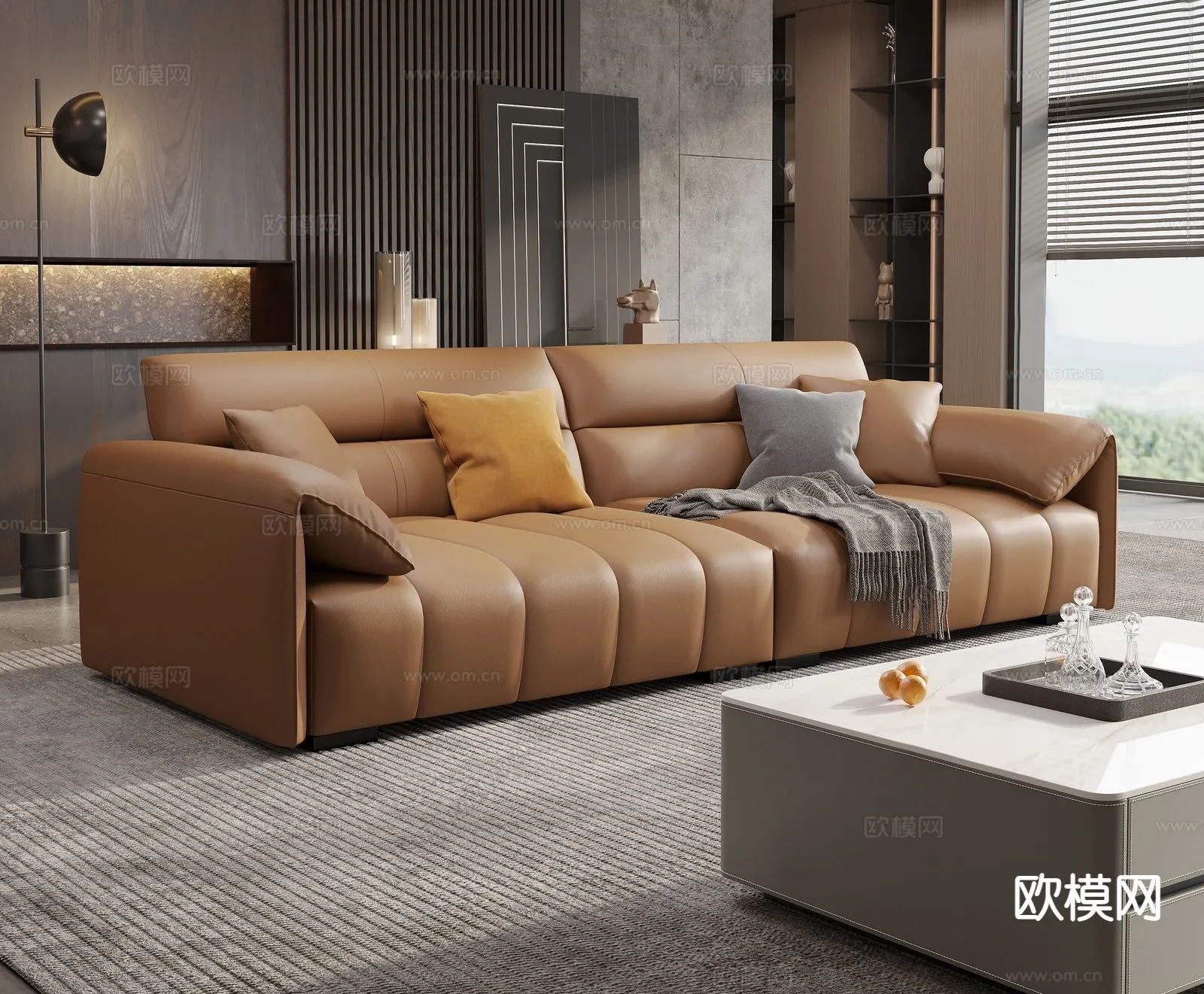 FURNITURE - SOFA - 3D Model For Interior Design - 11167