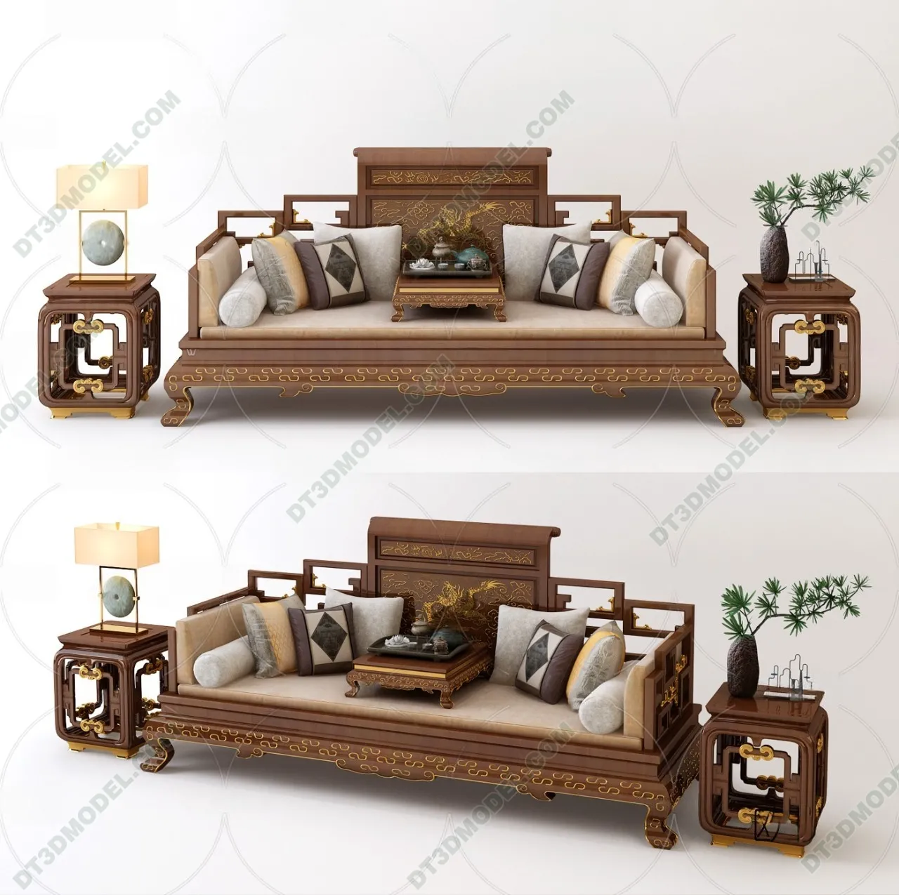 FURNITURE - SOFA - 3D Model For Interior Design - 11168