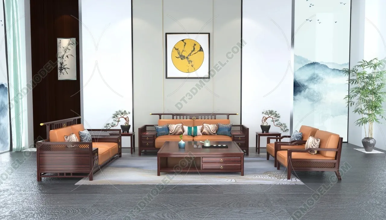 FURNITURE - SOFA - 3D Model For Interior Design - 11172