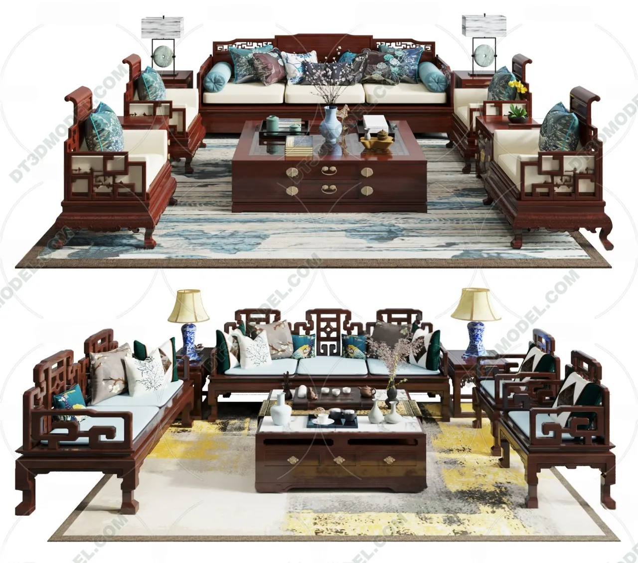 FURNITURE - SOFA - 3D Model For Interior Design - 11175