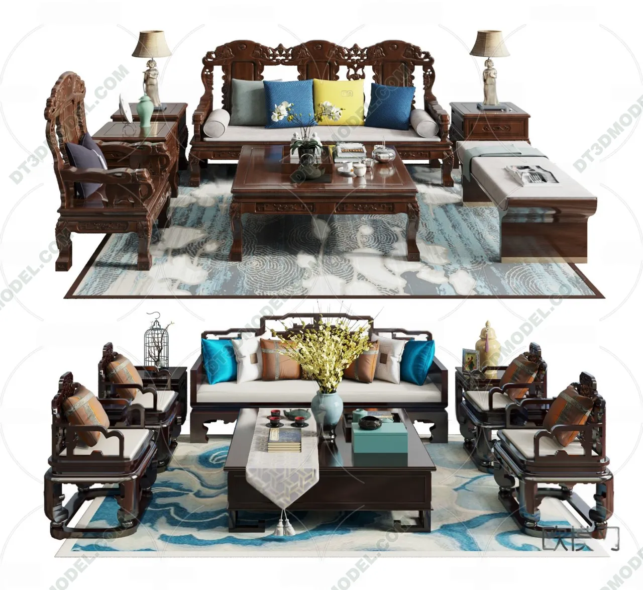 FURNITURE - SOFA - 3D Model For Interior Design - 11179