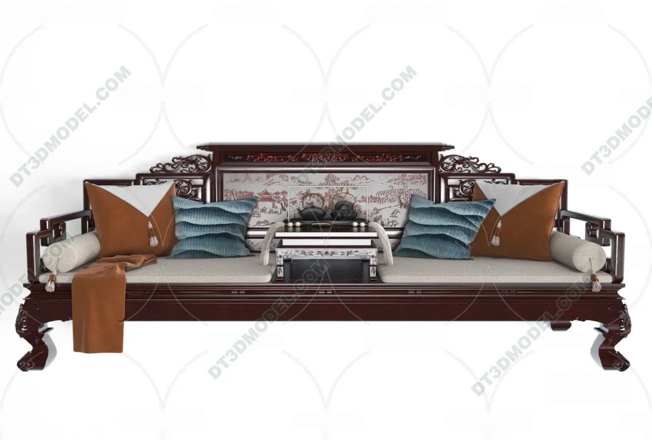 FURNITURE - SOFA - 3D Model For Interior Design - 11180