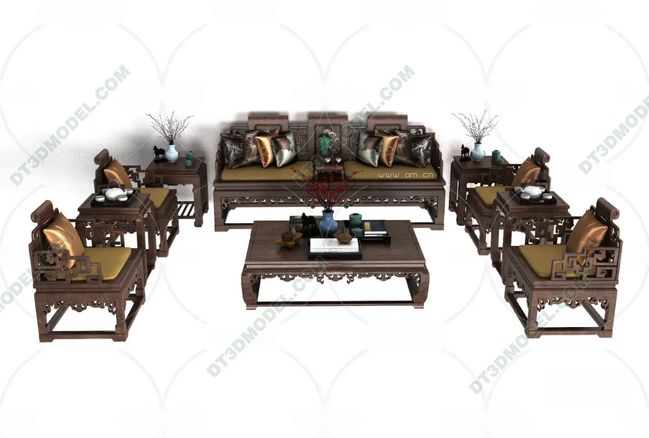 FURNITURE - SOFA - 3D Model For Interior Design - 11182