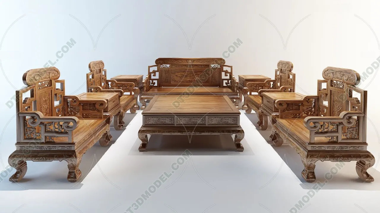 FURNITURE - SOFA - 3D Model For Interior Design - 11185