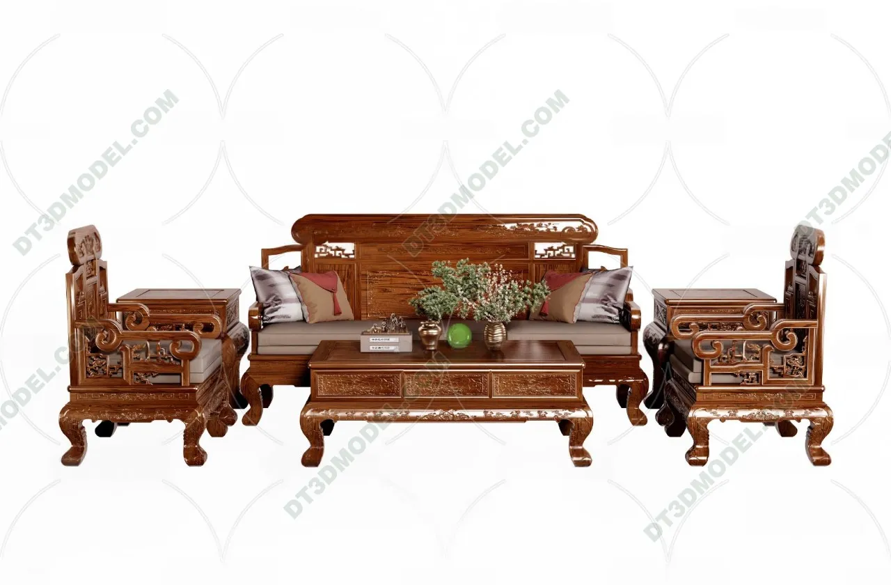 FURNITURE - SOFA - 3D Model For Interior Design - 11189