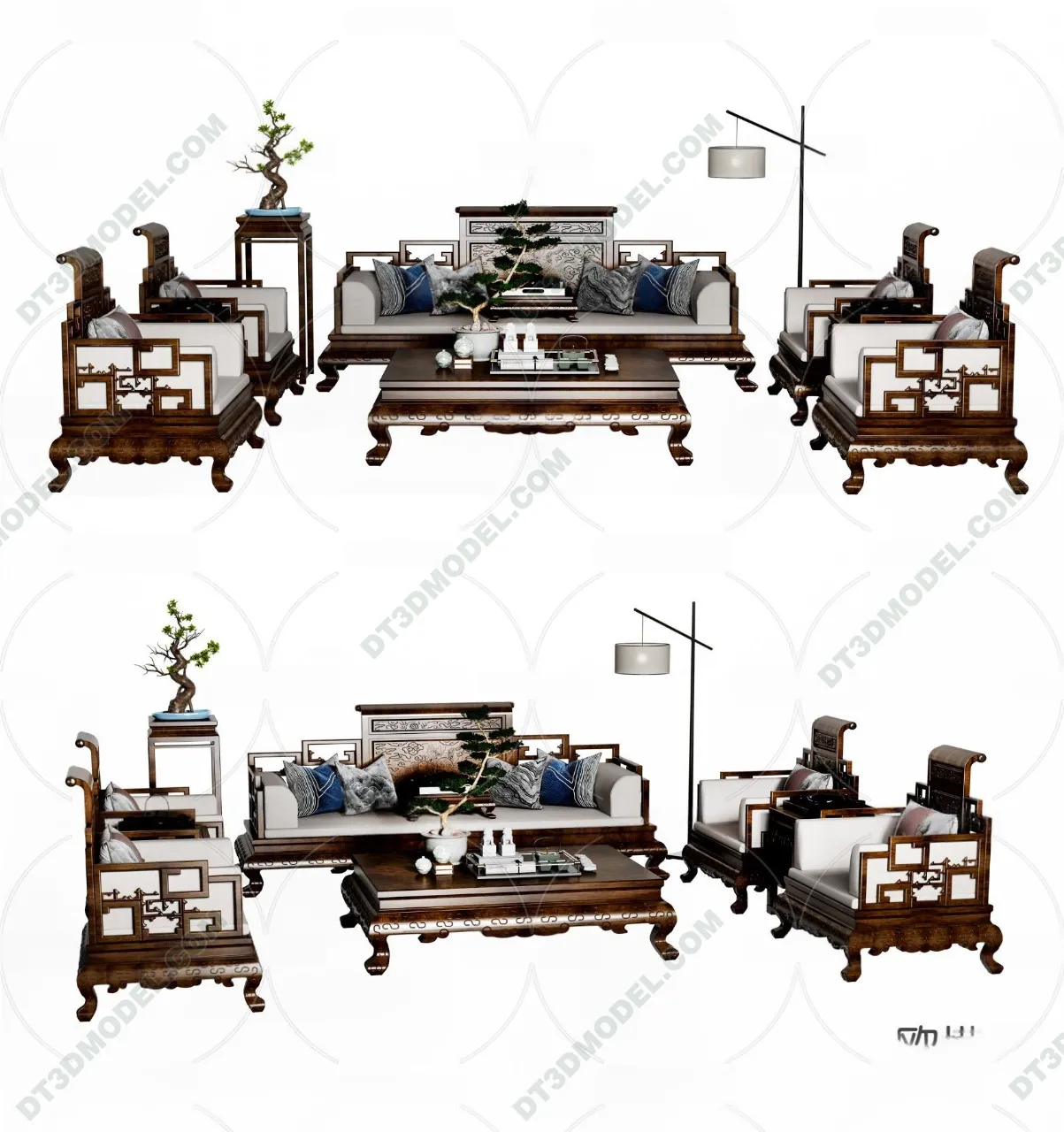 FURNITURE - SOFA - 3D Model For Interior Design - 11193