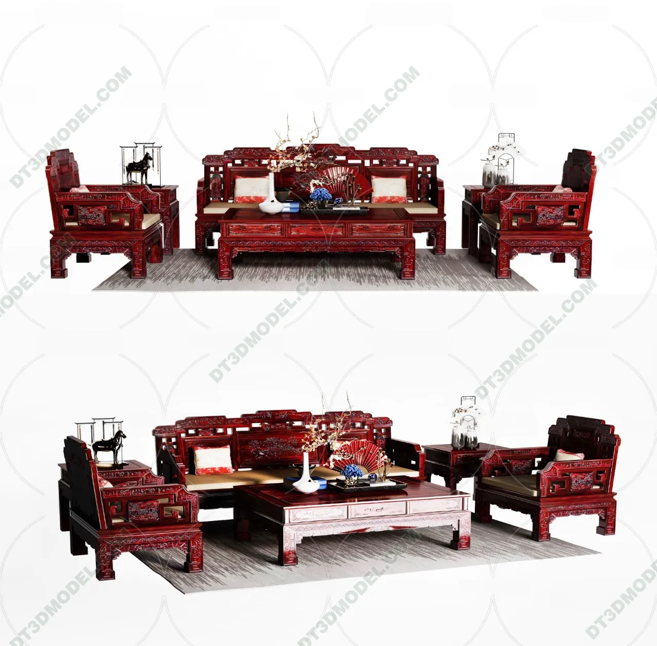 FURNITURE - SOFA - 3D Model For Interior Design - 11194