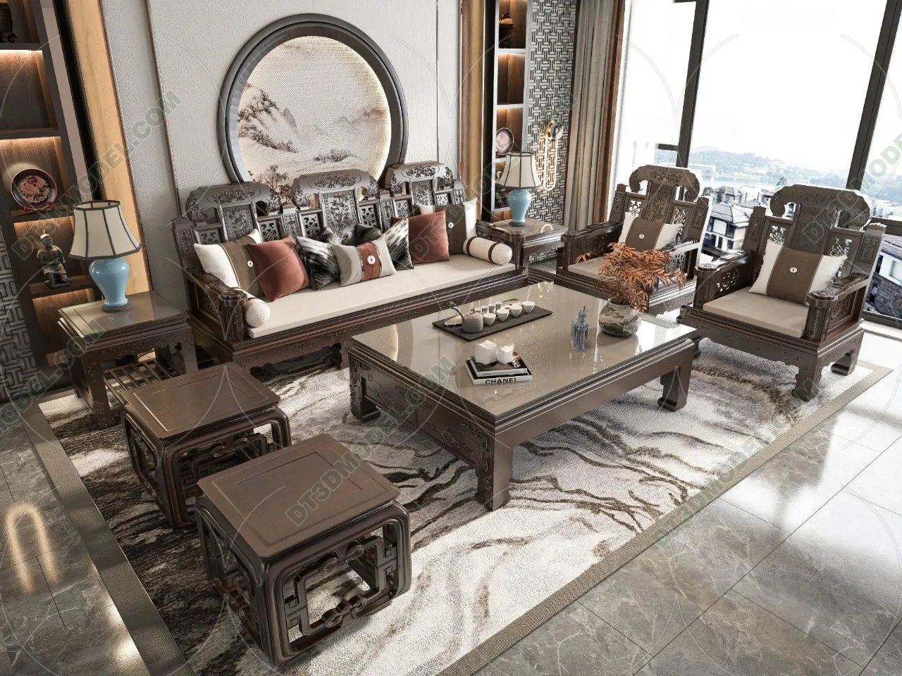 FURNITURE - SOFA - 3D Model For Interior Design - 11203