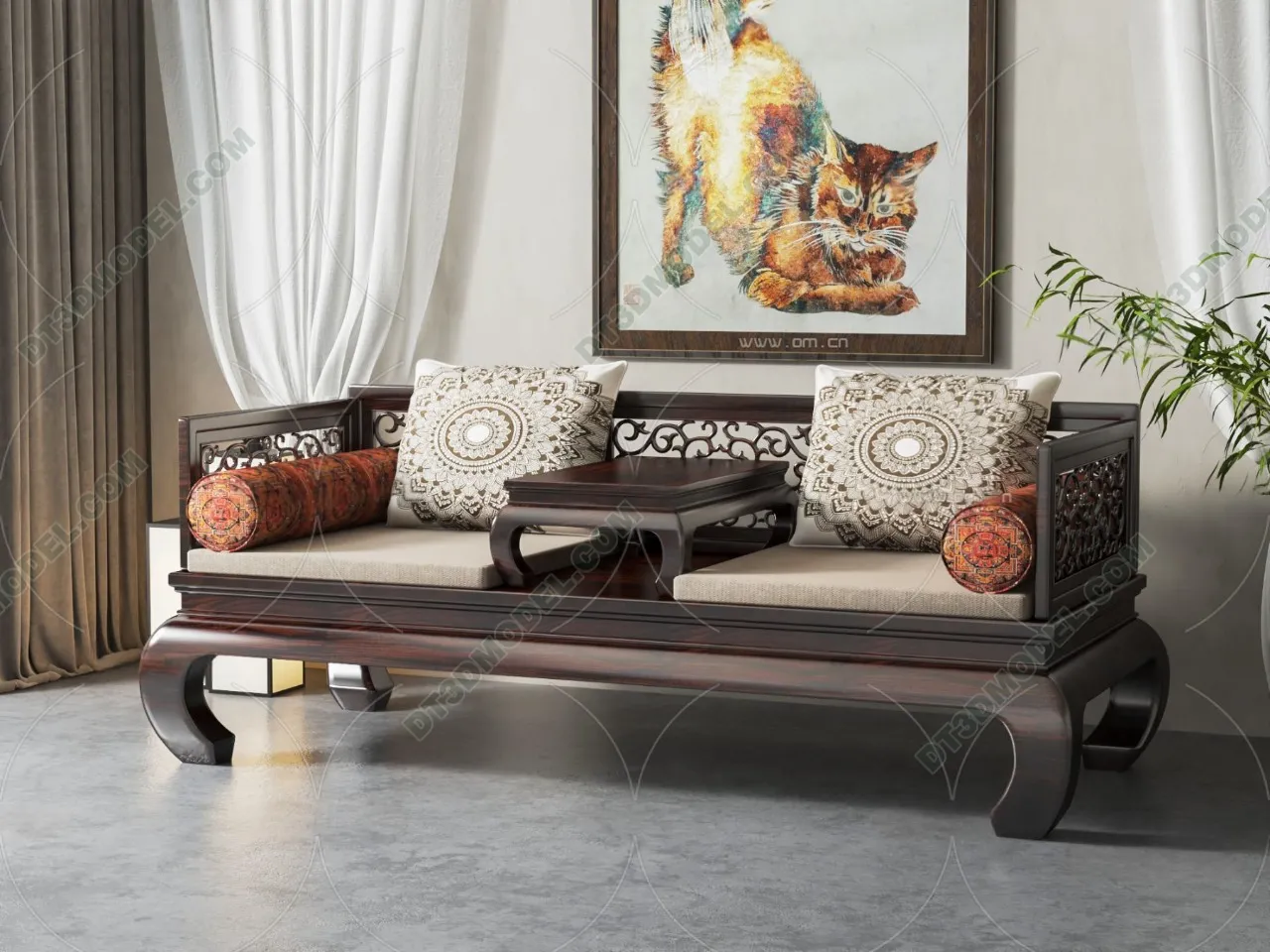 FURNITURE - SOFA - 3D Model For Interior Design - 11204