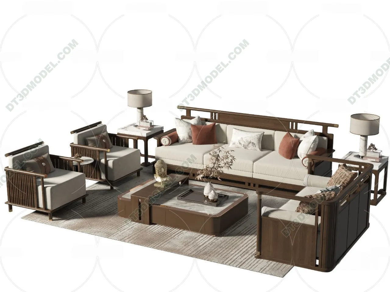 FURNITURE - SOFA - 3D Model For Interior Design - 11208
