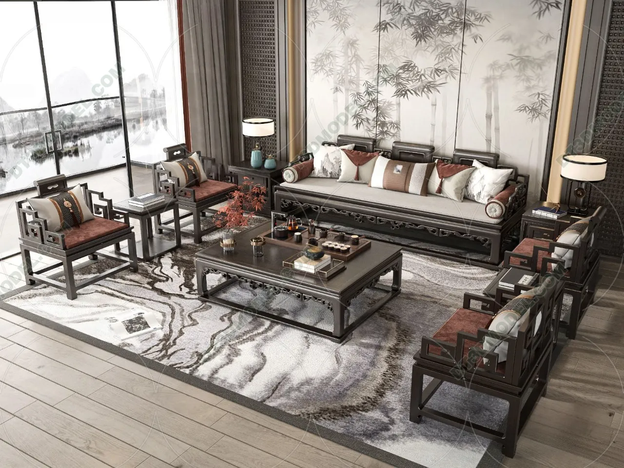 FURNITURE - SOFA - 3D Model For Interior Design - 11210