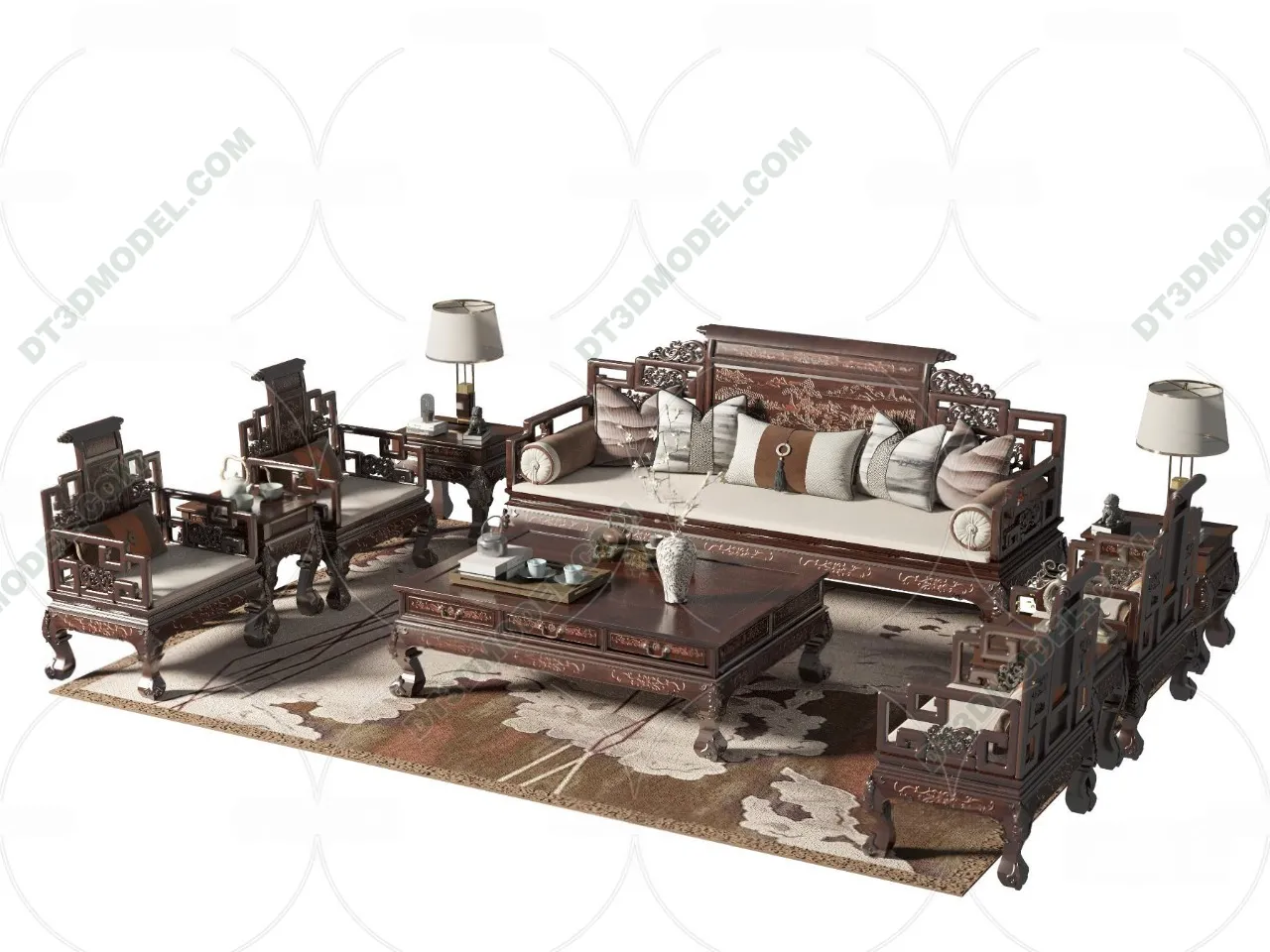 FURNITURE - SOFA - 3D Model For Interior Design - 11214