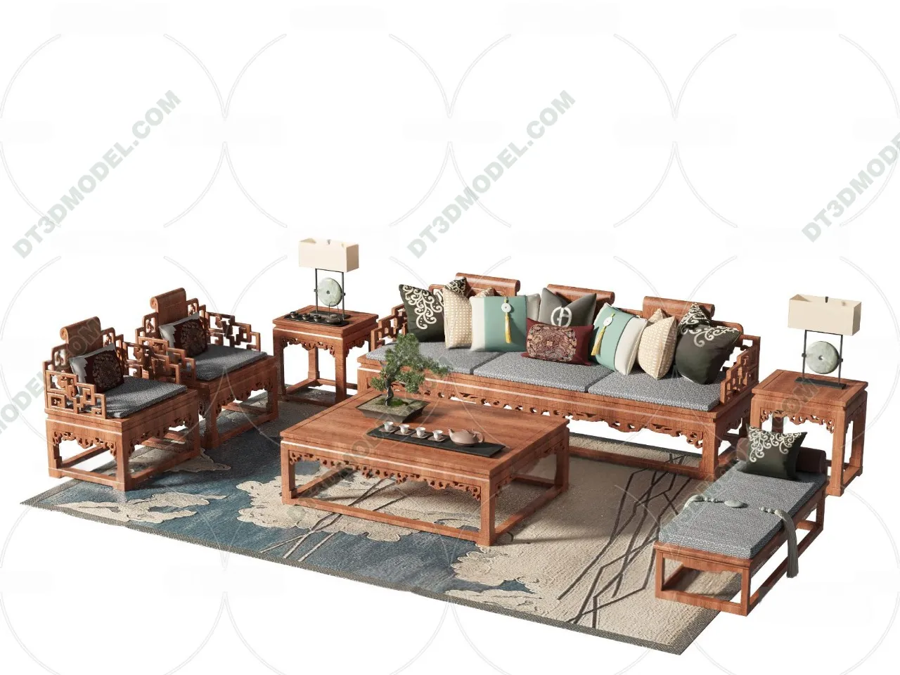 FURNITURE - SOFA - 3D Model For Interior Design - 11218