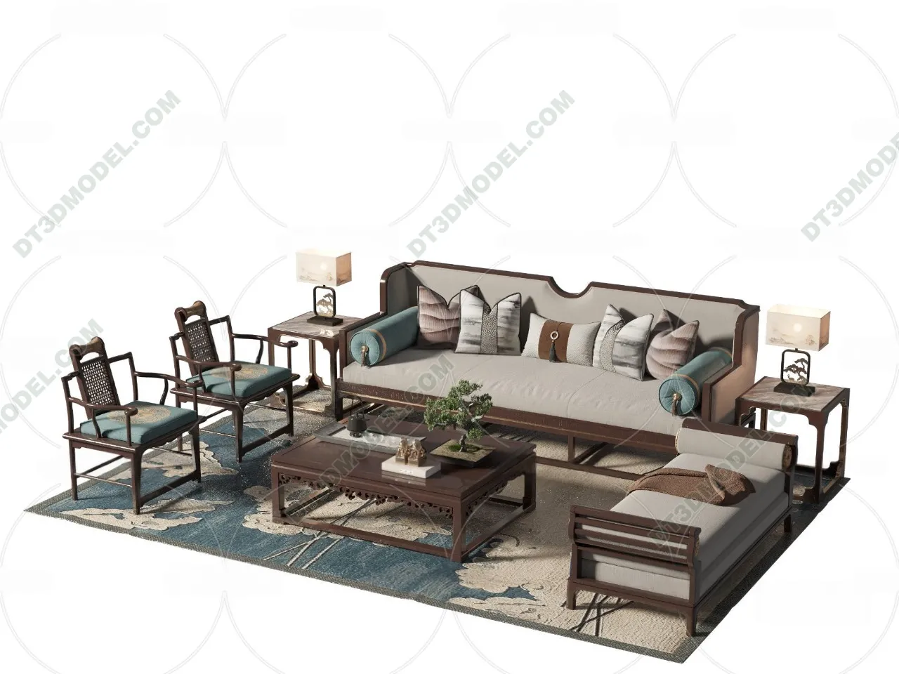 FURNITURE - SOFA - 3D Model For Interior Design - 11219