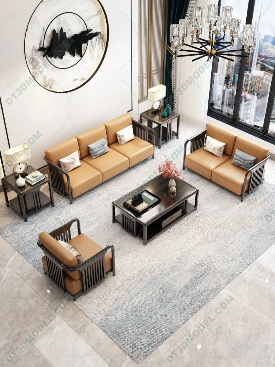 FURNITURE - SOFA - 3D Model For Interior Design - 11227