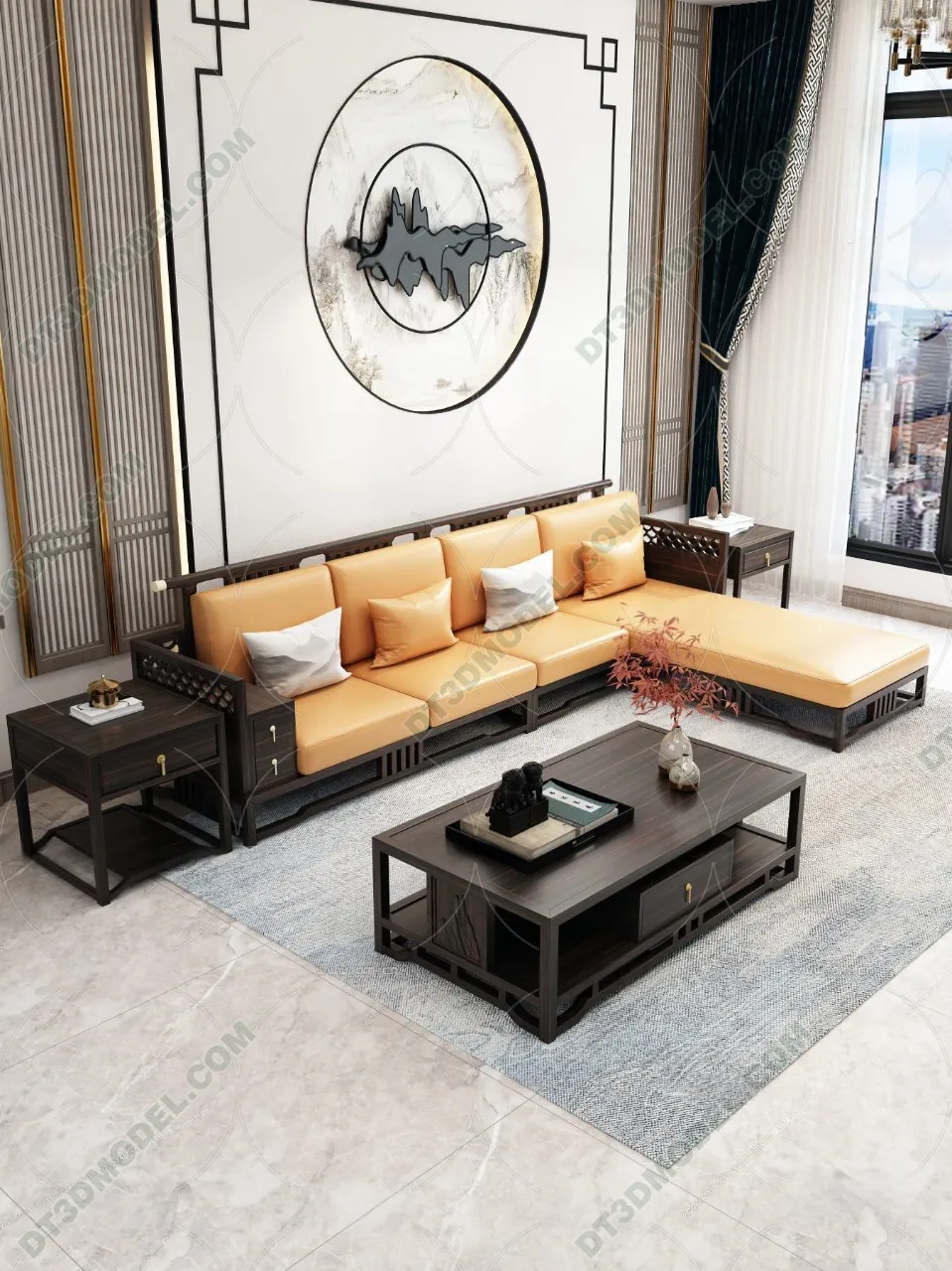 FURNITURE - SOFA - 3D Model For Interior Design - 11228