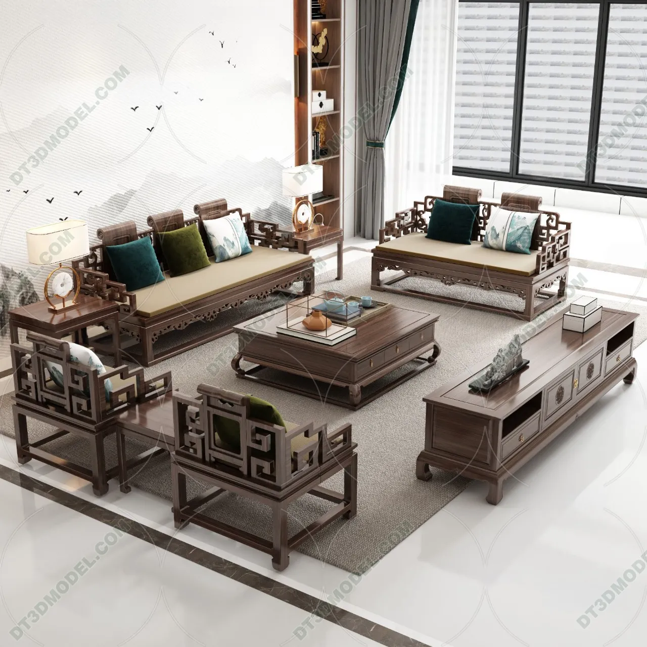 FURNITURE - SOFA - 3D Model For Interior Design - 11229