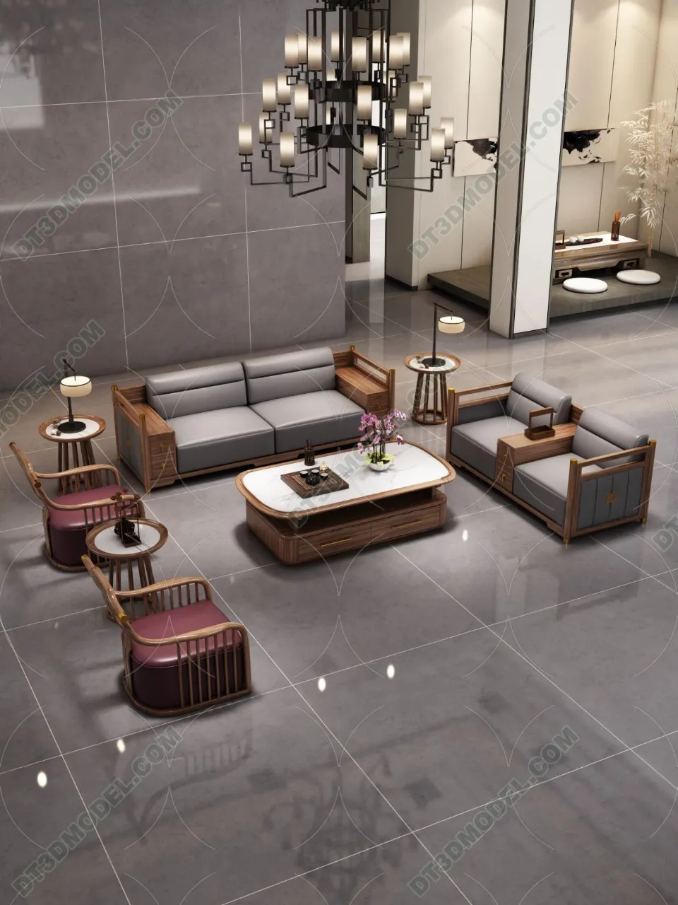 FURNITURE - SOFA - 3D Model For Interior Design - 11231