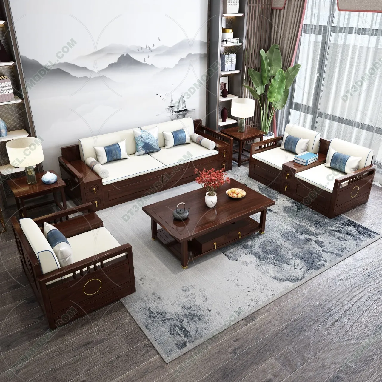 FURNITURE - SOFA - 3D Model For Interior Design - 11232