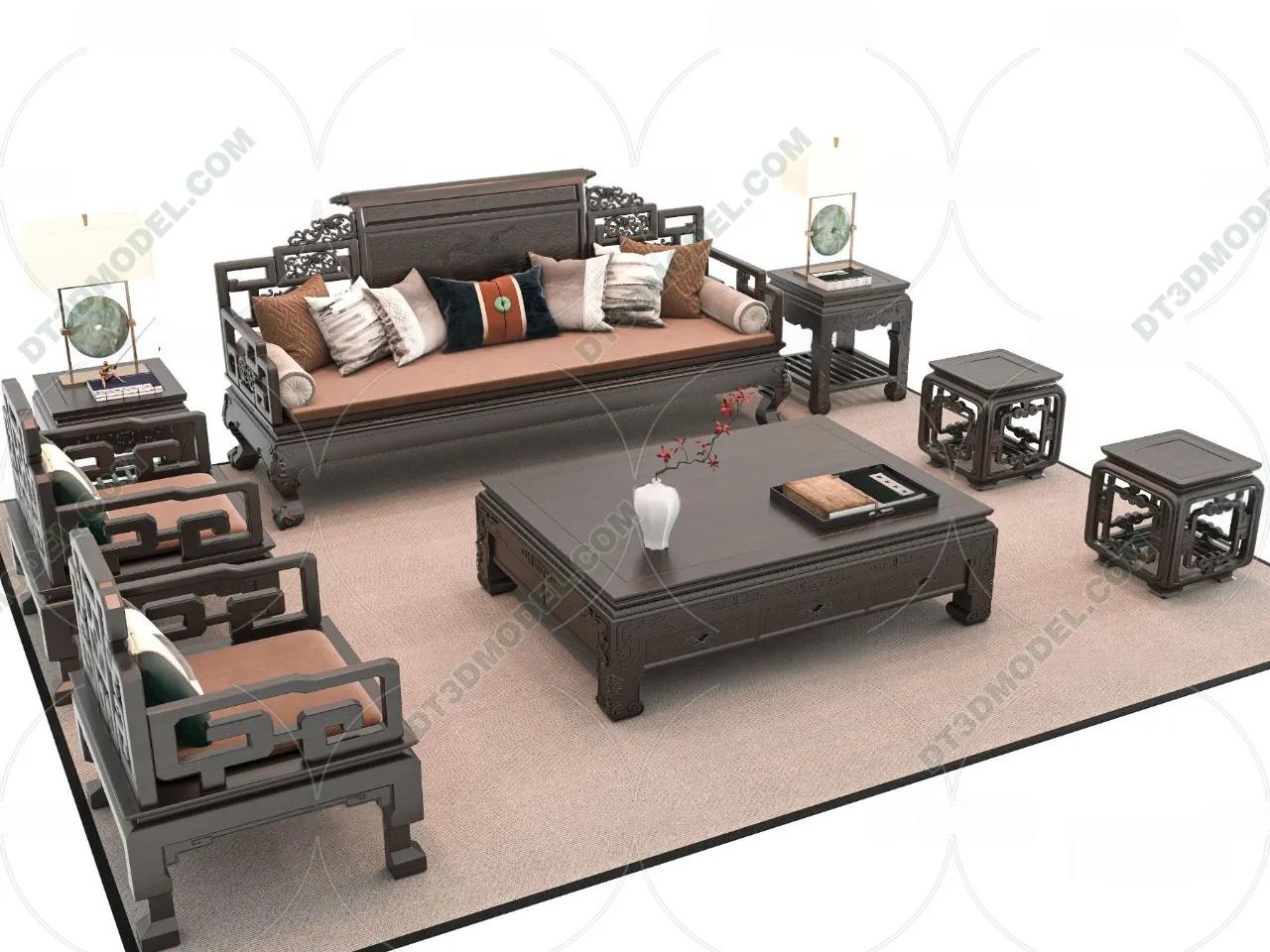 FURNITURE - SOFA - 3D Model For Interior Design - 11247