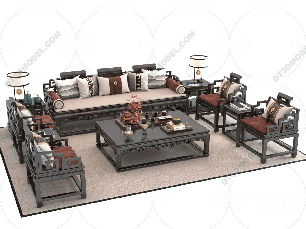 FURNITURE - SOFA - 3D Model For Interior Design - 11249