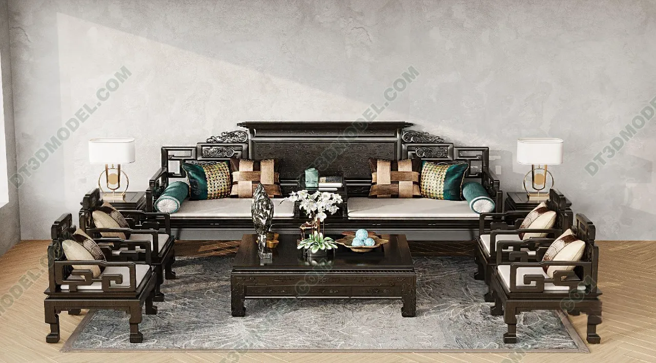 FURNITURE – SOFA – 3D Model For Interior Design – 11257