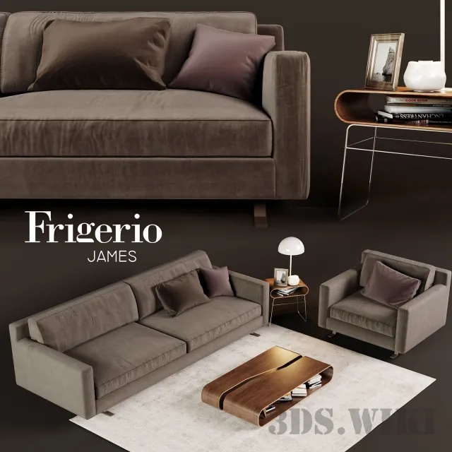 furniture - sofa and table 3D Model