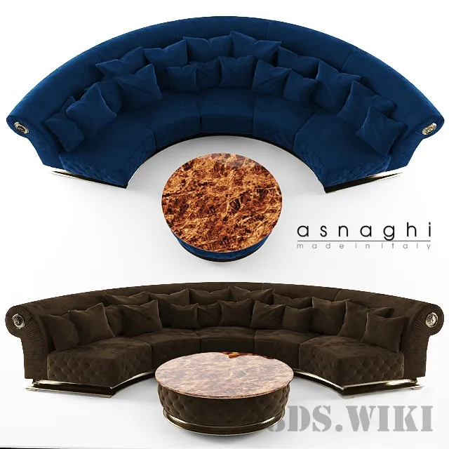 furniture - Sofa Asnaghi Prestige 3D Model
