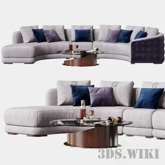 furniture - Sofa Carpanelli Contemporai 3D Model