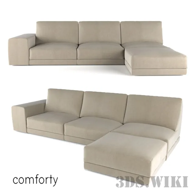 furniture - Sofa Comforty Badu 3D Model