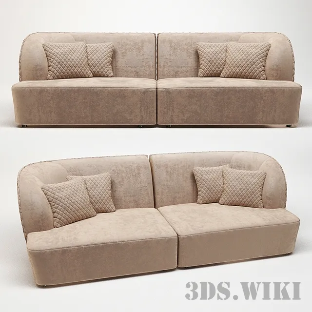 furniture - Sofa DV Home Charlotte 3D Model