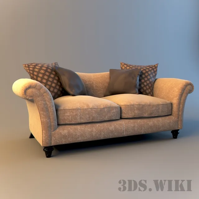 furniture - Sofa Etenne light brown Parker Knoll 3D Model